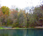 clean park in autumn