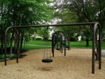 deserted playground equipment perhaps no children in neighborhood