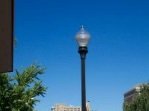 streetscape with street light and hard surface